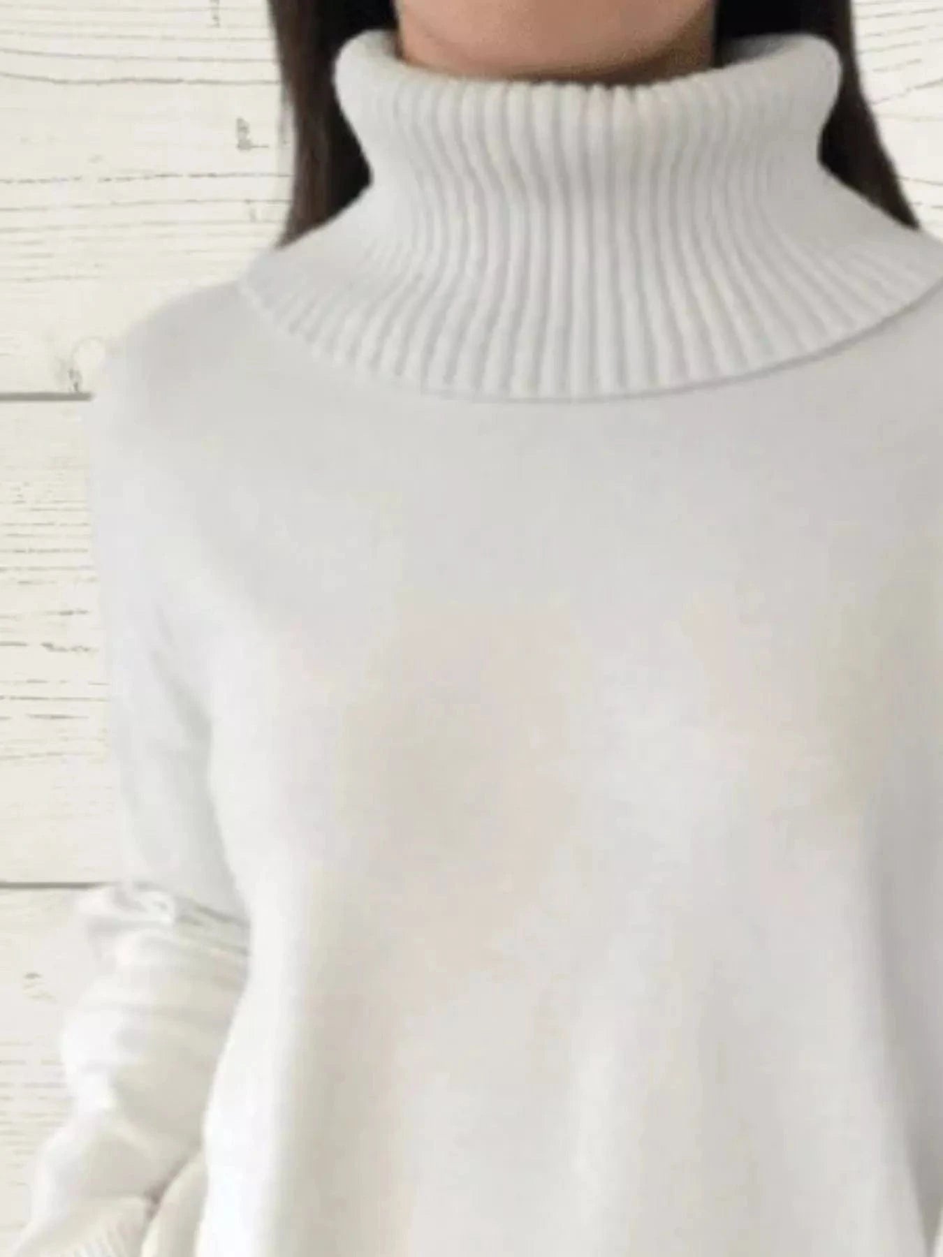 Full Size Turtleneck Long Sleeve Sweater Plus Size Tops and sweaters and T-Shirts