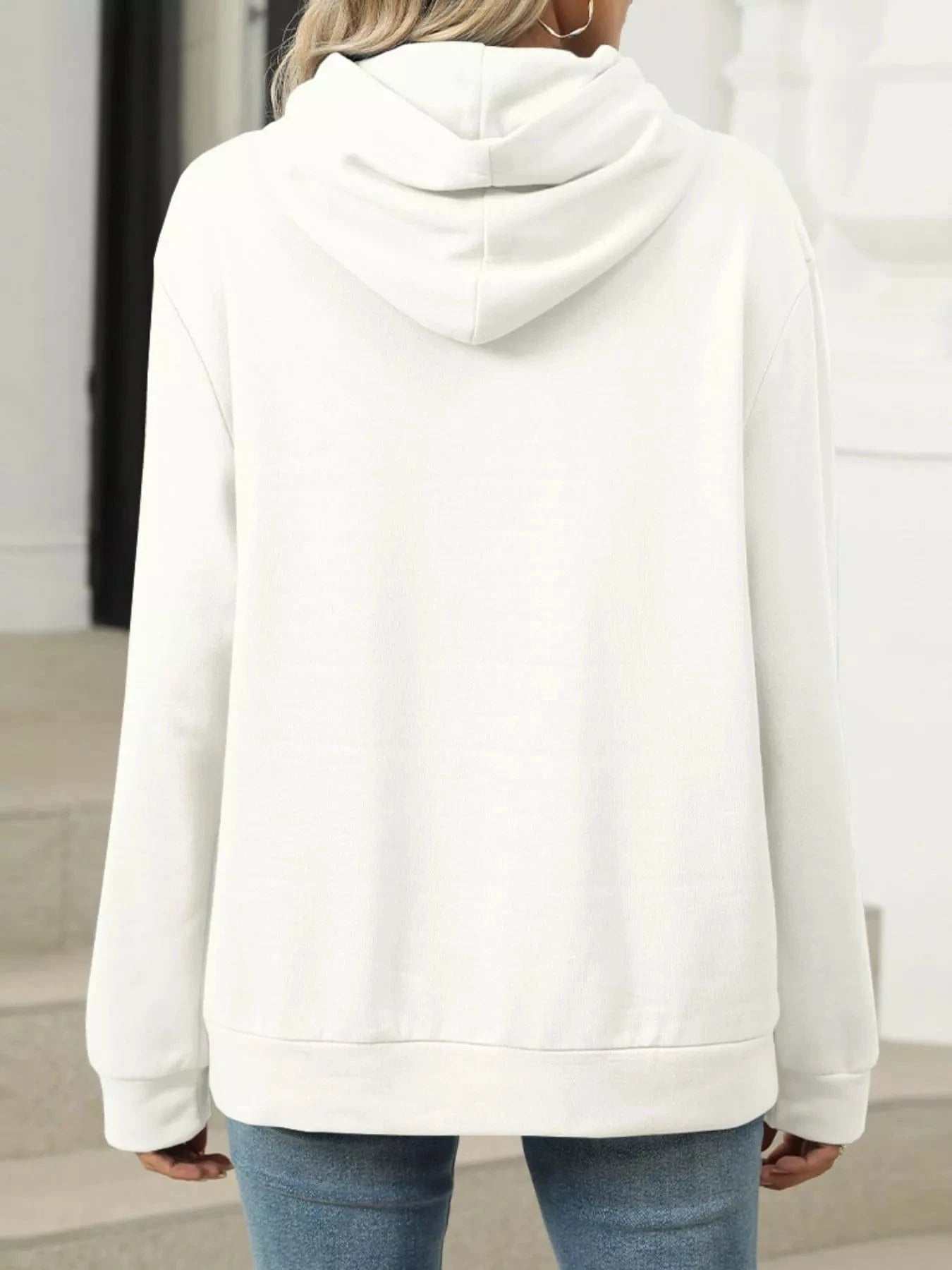 Kangaroo Pocket Long Sleeve Hoodie Tops and sweaters and T-Shirts