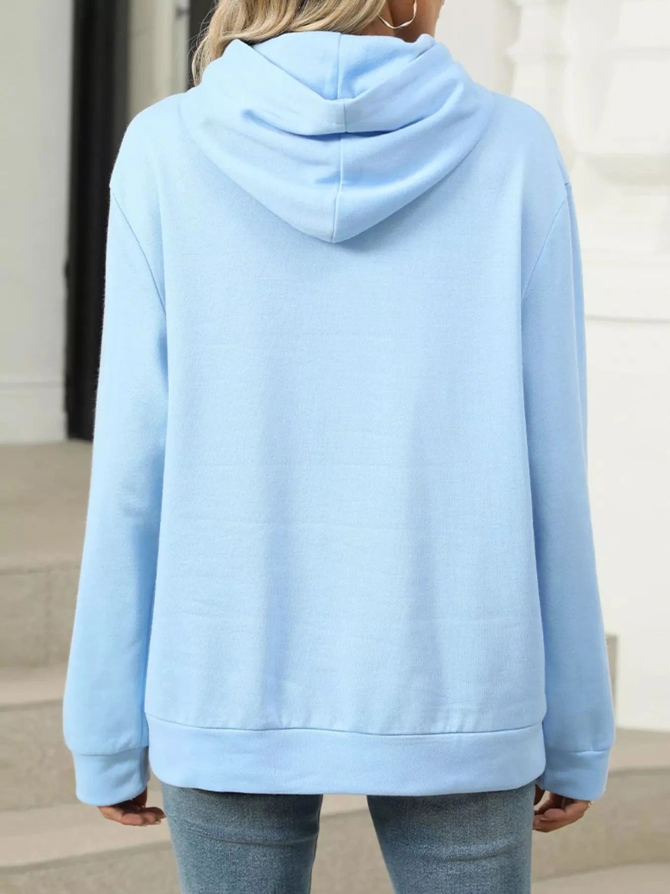 Kangaroo Pocket Long Sleeve Hoodie Tops and sweaters and T-Shirts