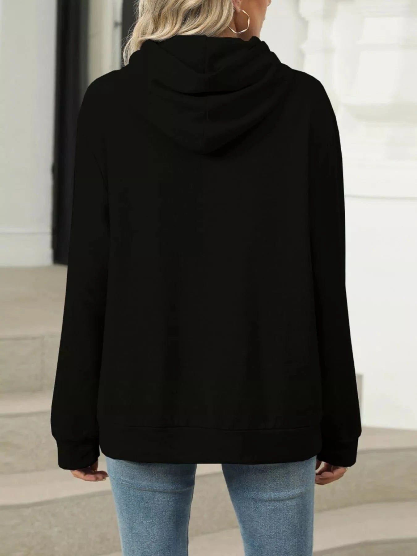 Kangaroo Pocket Long Sleeve Hoodie Tops and sweaters and T-Shirts