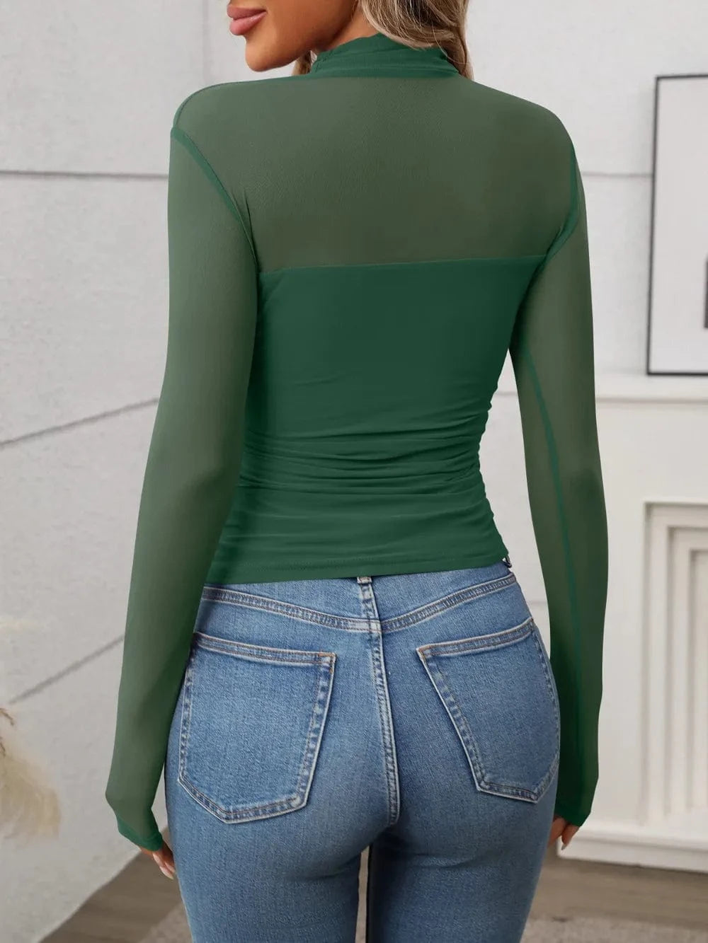 Mock Neck Long Sleeve Top Tops and sweaters and T-Shirts