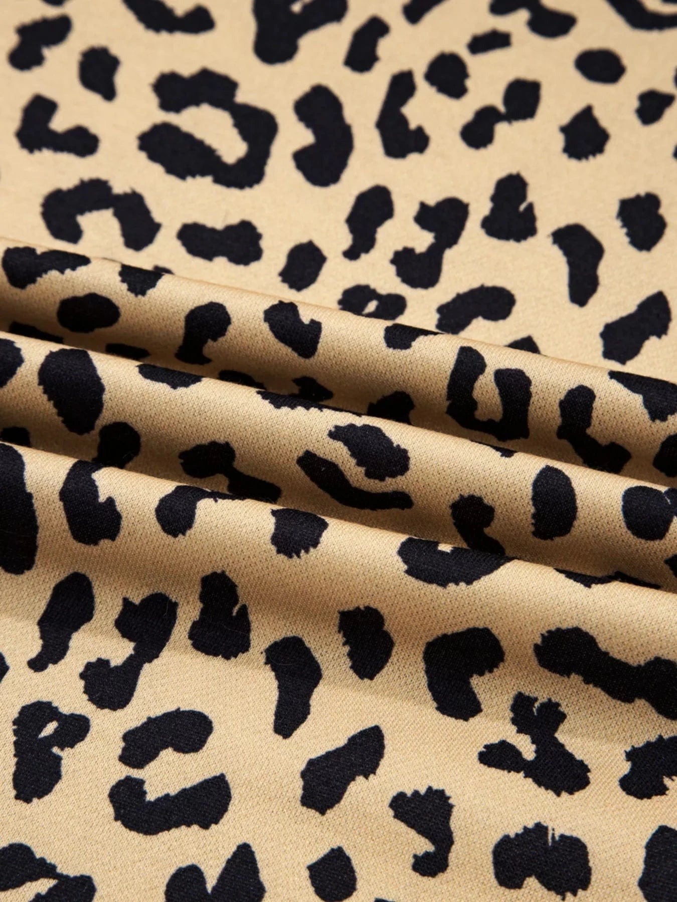 Stripe Color Block Patchwork Leopard Casual Sweatshirt with Slits Tops and sweaters and T-Shirts