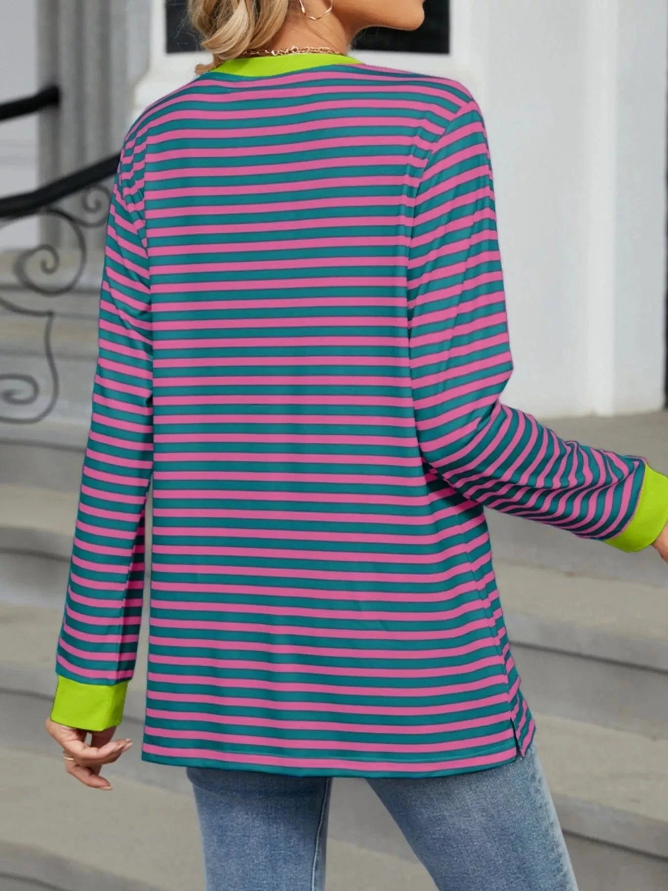 Striped Long Sleeve T-Shirt Tops and sweaters and T-Shirts
