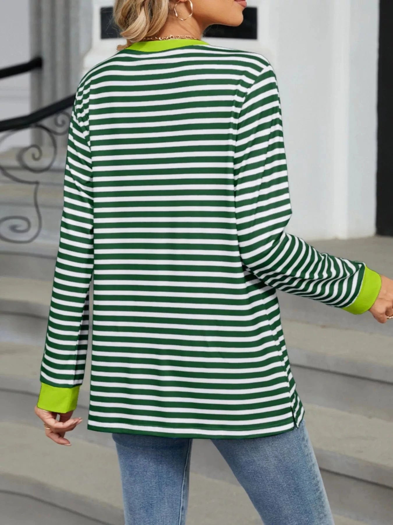 Striped Long Sleeve T-Shirt Tops and sweaters and T-Shirts