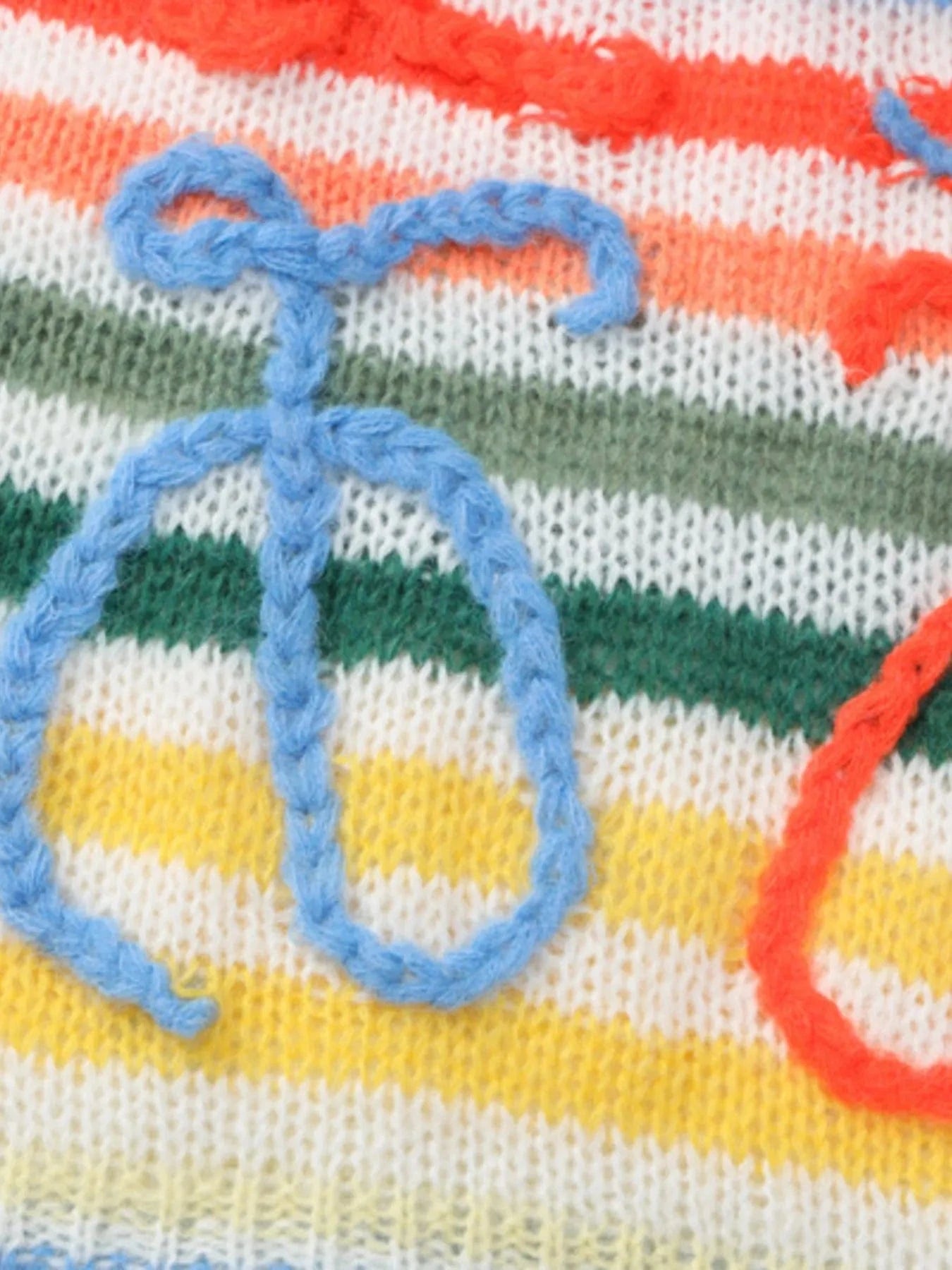 Colorful Abstract Pattern Striped Sweater Tops and T-Shirts