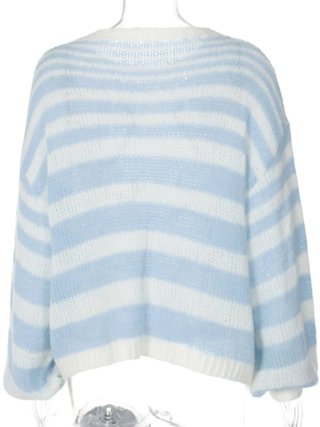 Colorful Abstract Pattern Striped Sweater Tops and T-Shirts