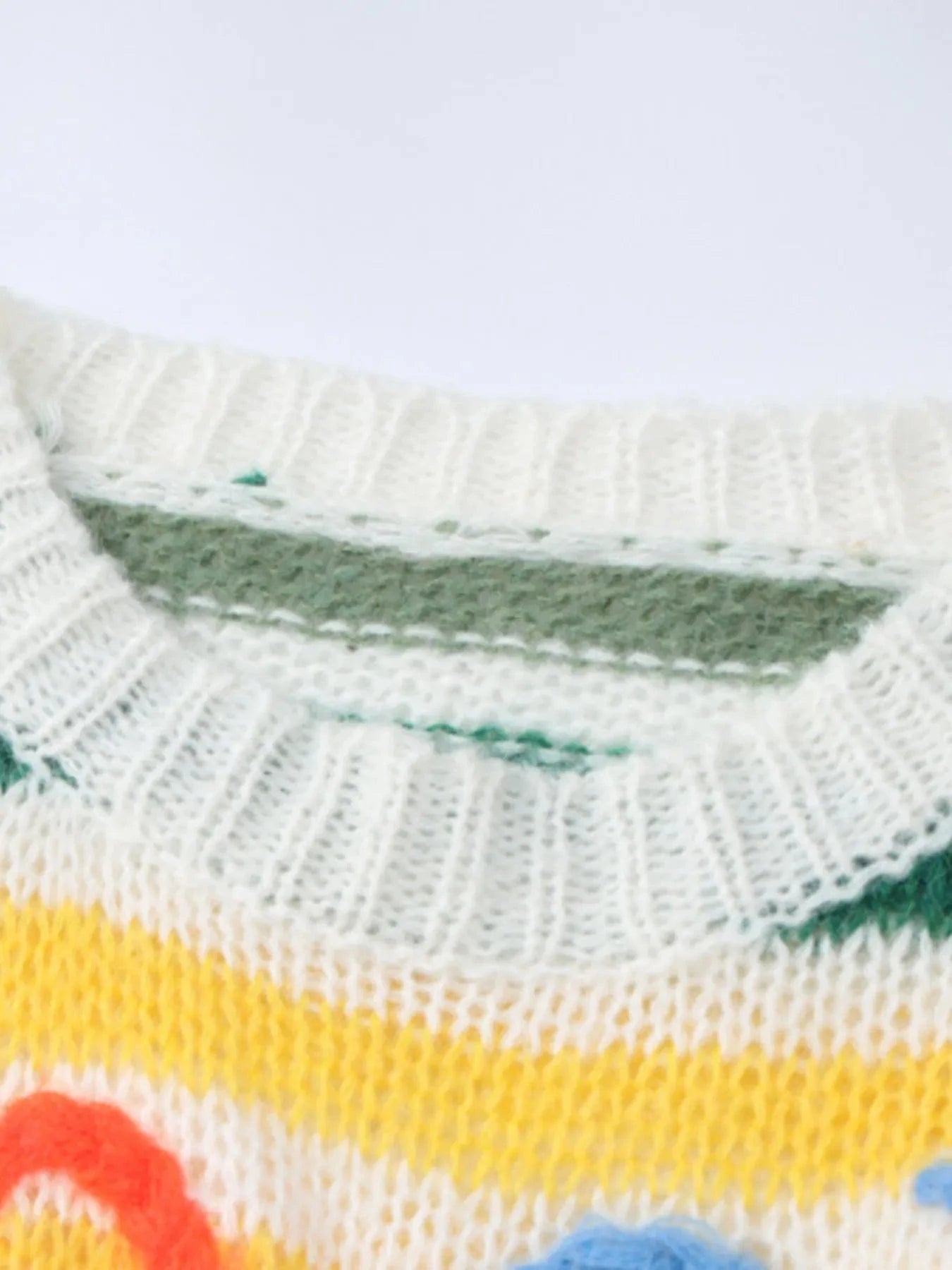 Colorful Abstract Pattern Striped Sweater Tops and T-Shirts