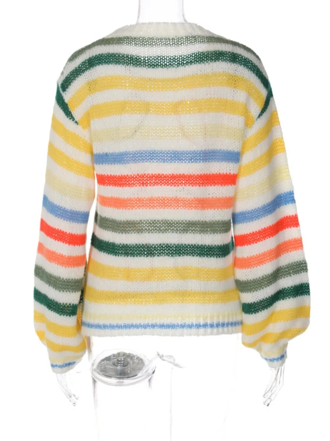 Colorful Abstract Pattern Striped Sweater Tops and T-Shirts