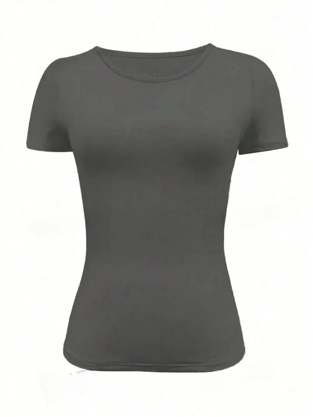 Round Neck Short Sleeve T-Shirt Tops and T-Shirts