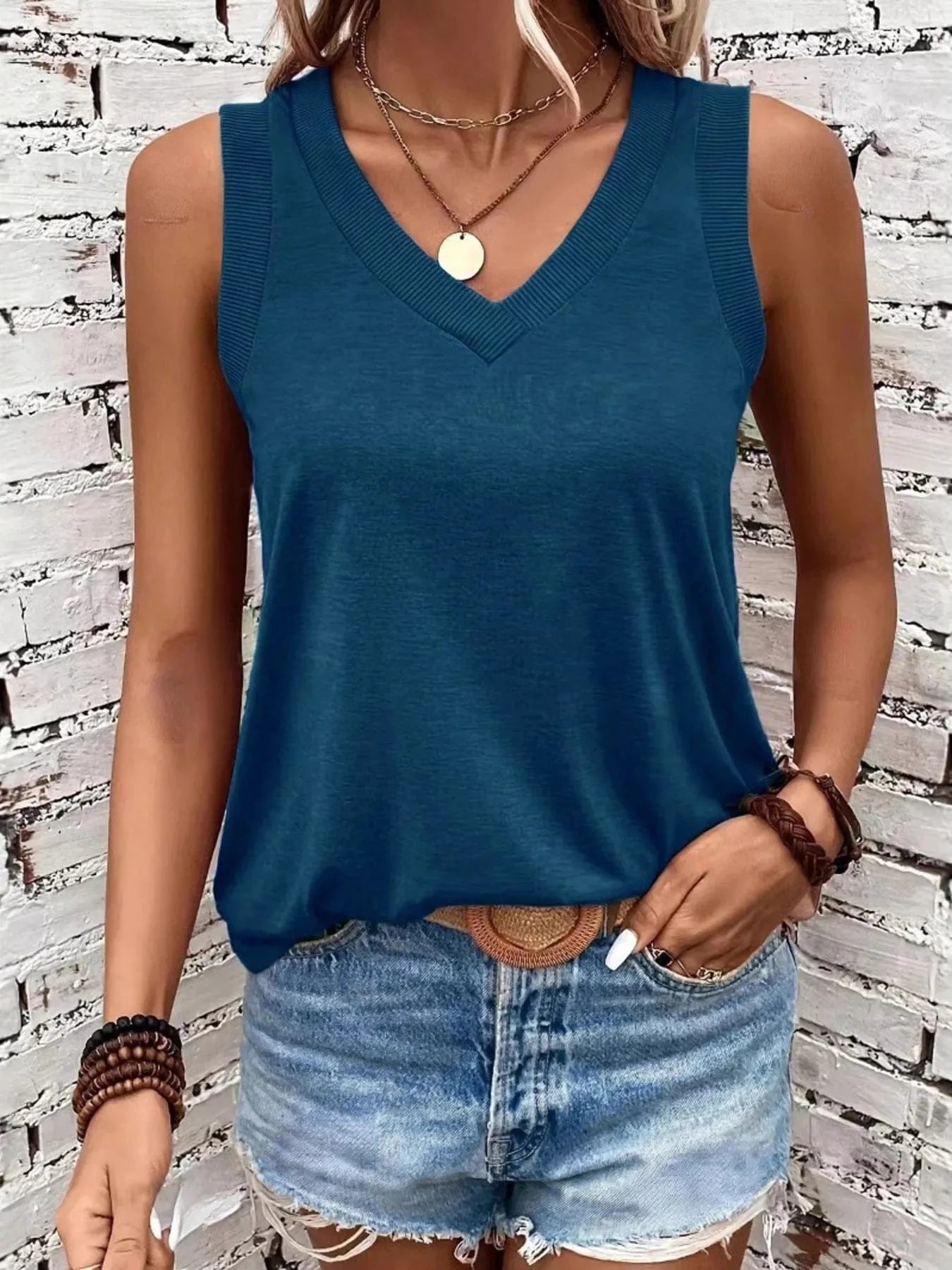 V-Neck Tank Tops and T-Shirts