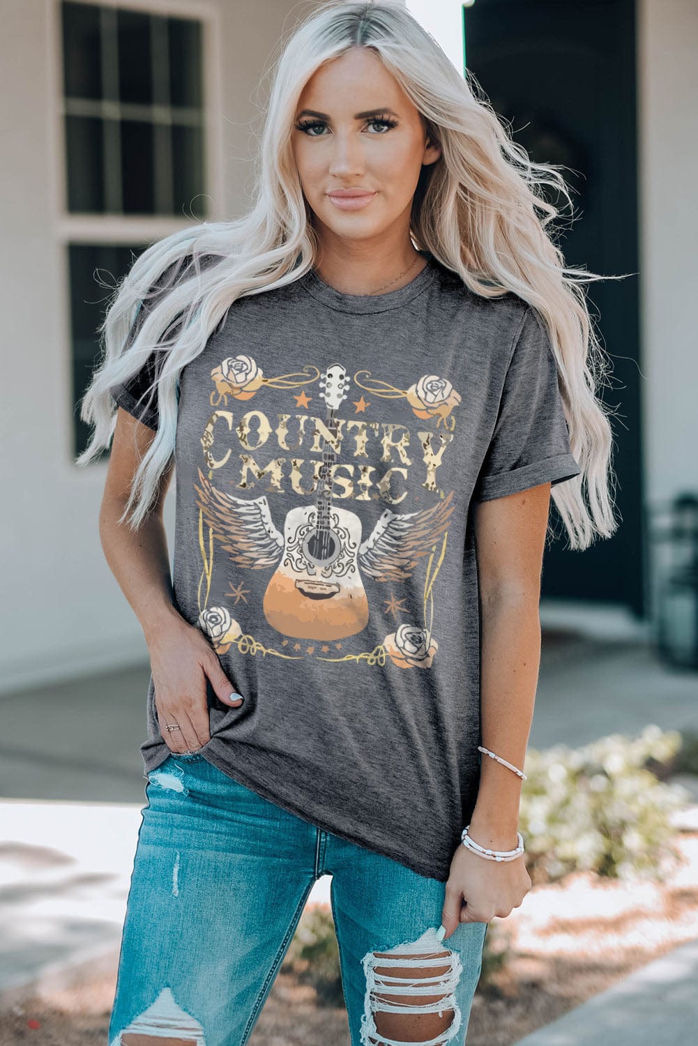 COUNTRY MUSIC Graphic T-Shirt tops