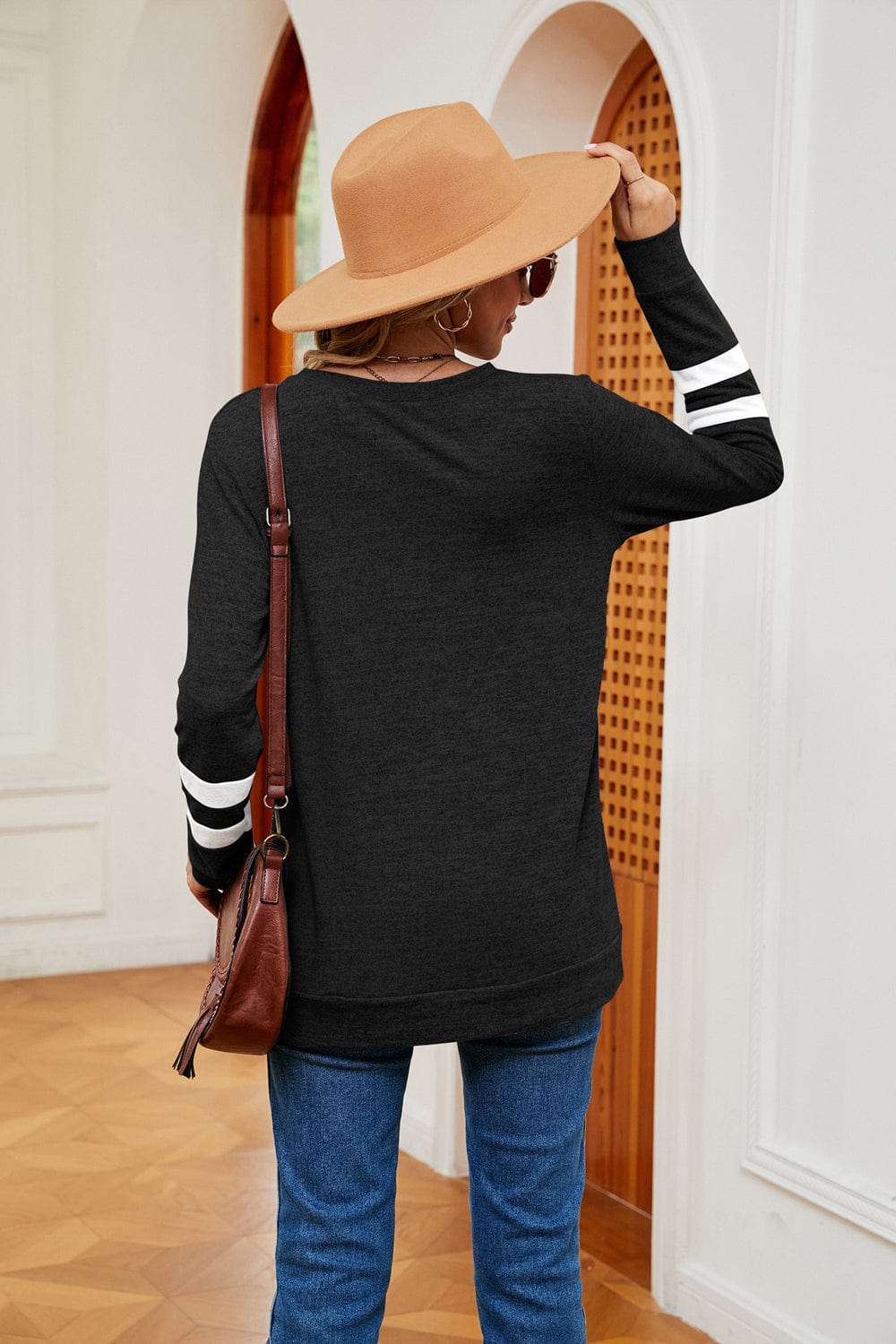 V-Neck Long Sleeve T-Shirt tops