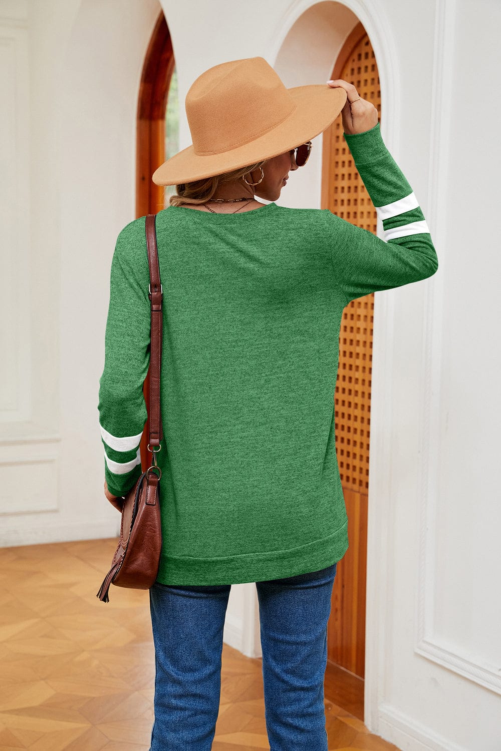 V-Neck Long Sleeve T-Shirt tops