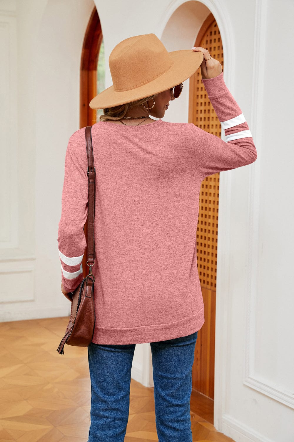V-Neck Long Sleeve T-Shirt tops