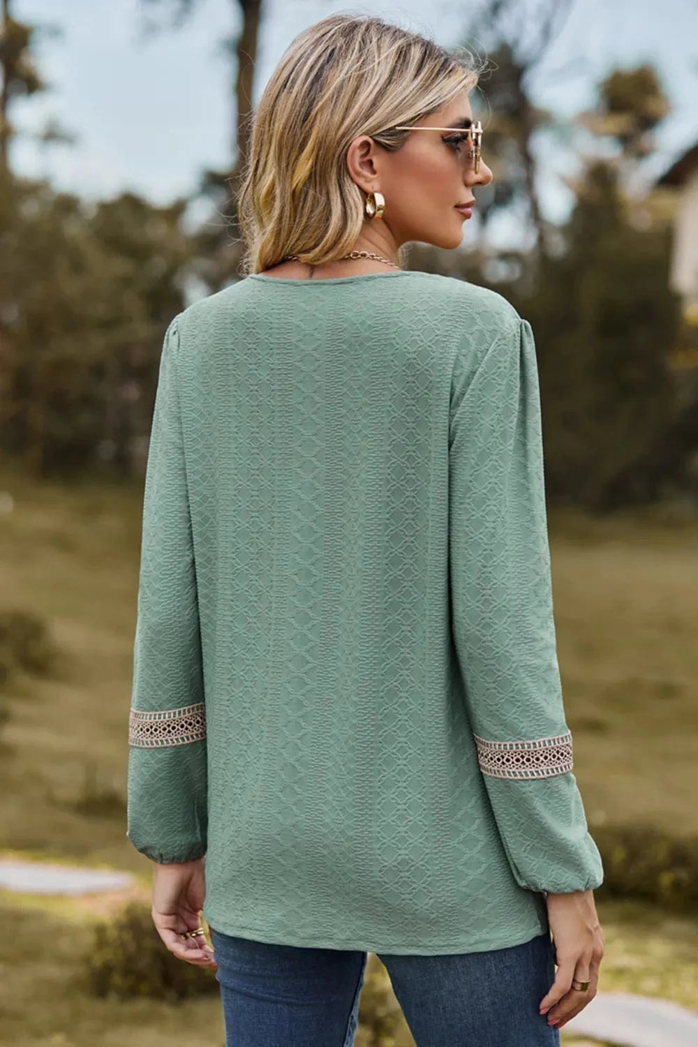 V-Neck Long Sleeve T-Shirt tops