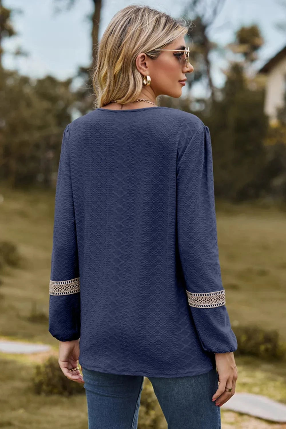 V-Neck Long Sleeve T-Shirt tops