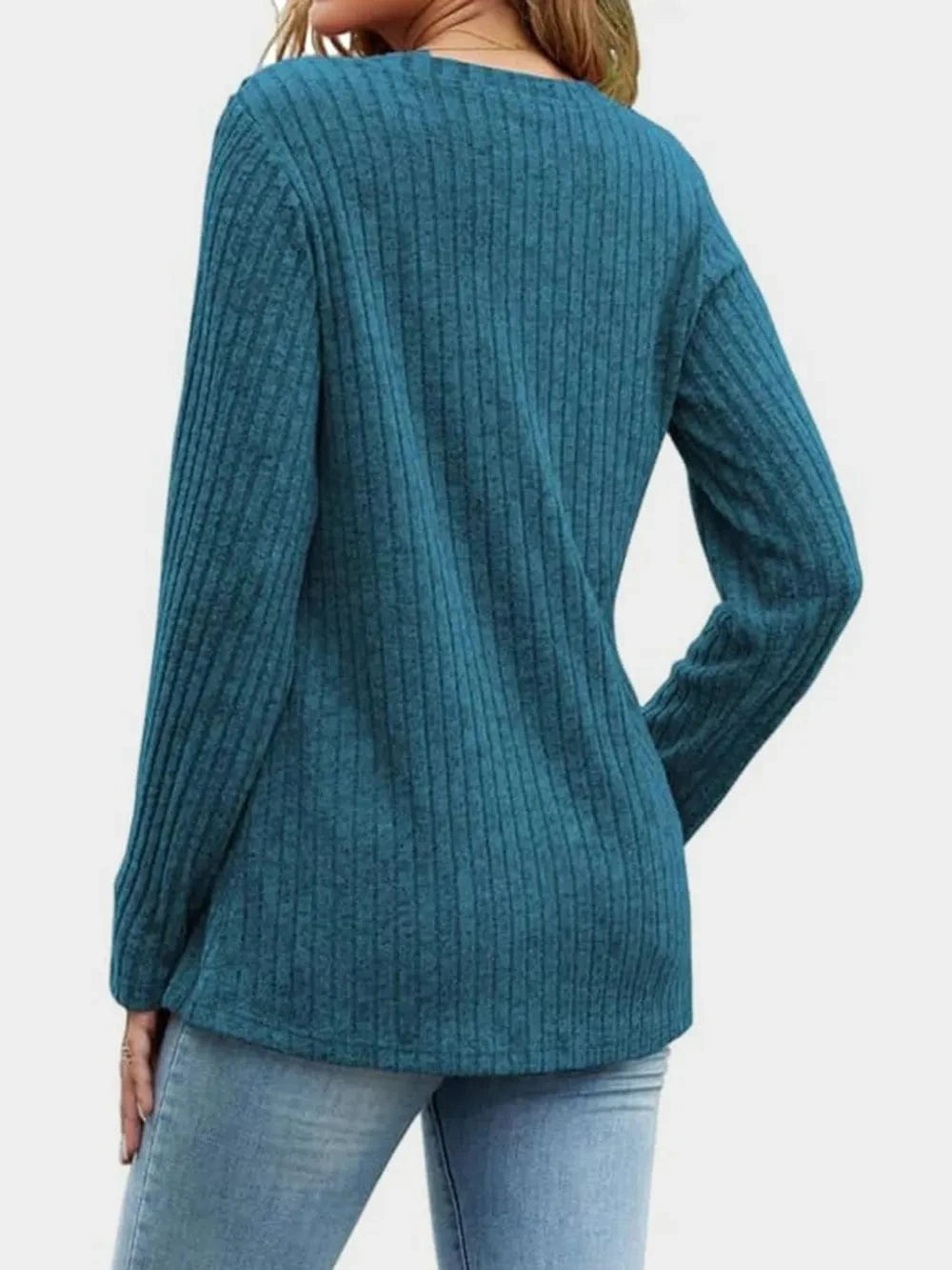 V-Neck Long Sleeve T-Shirt tops