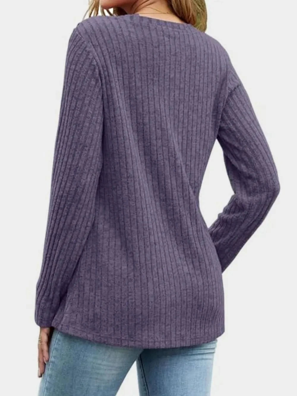 V-Neck Long Sleeve T-Shirt tops