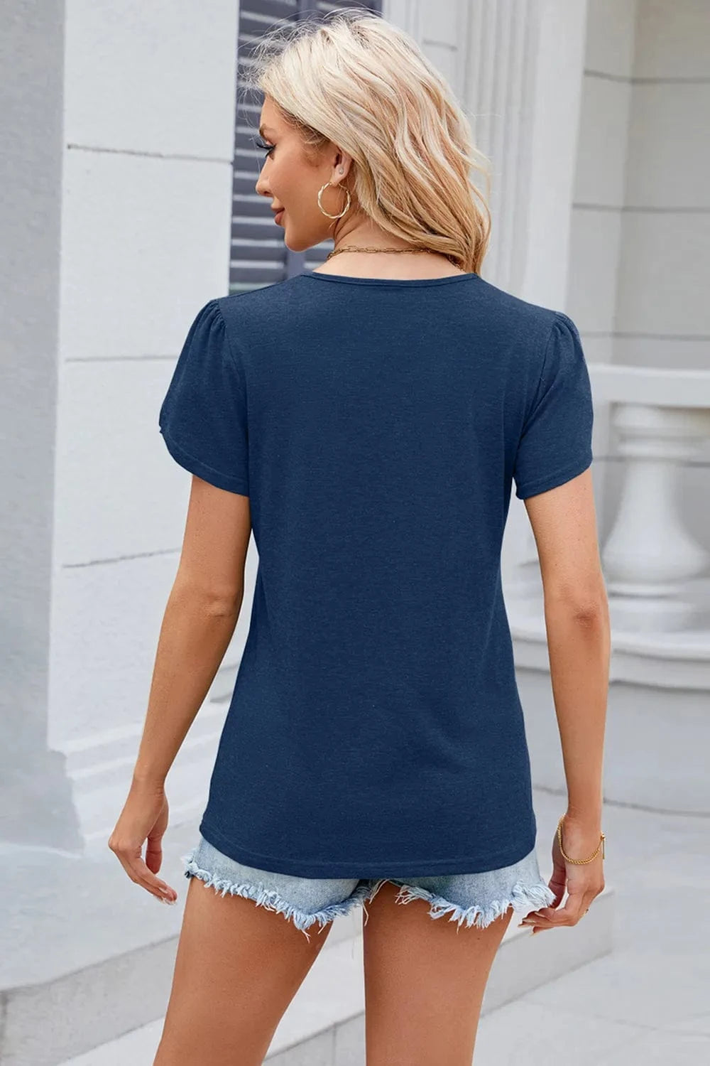 V-Neck Short Sleeve T-Shirt tops