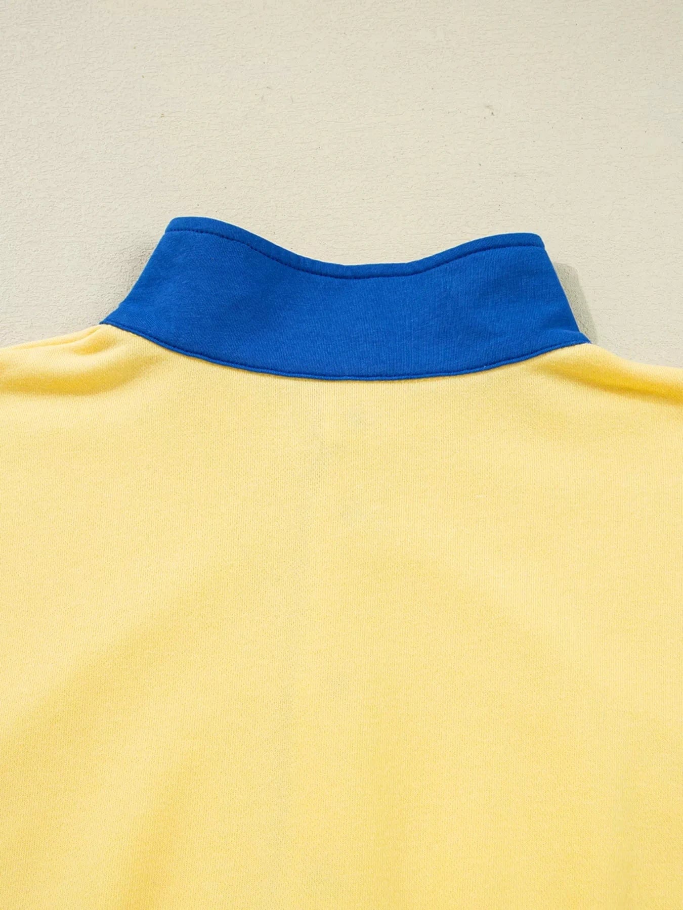 Color Block Patchwork Half Button Top and Shorts 2pcs Set Two-Piece sets