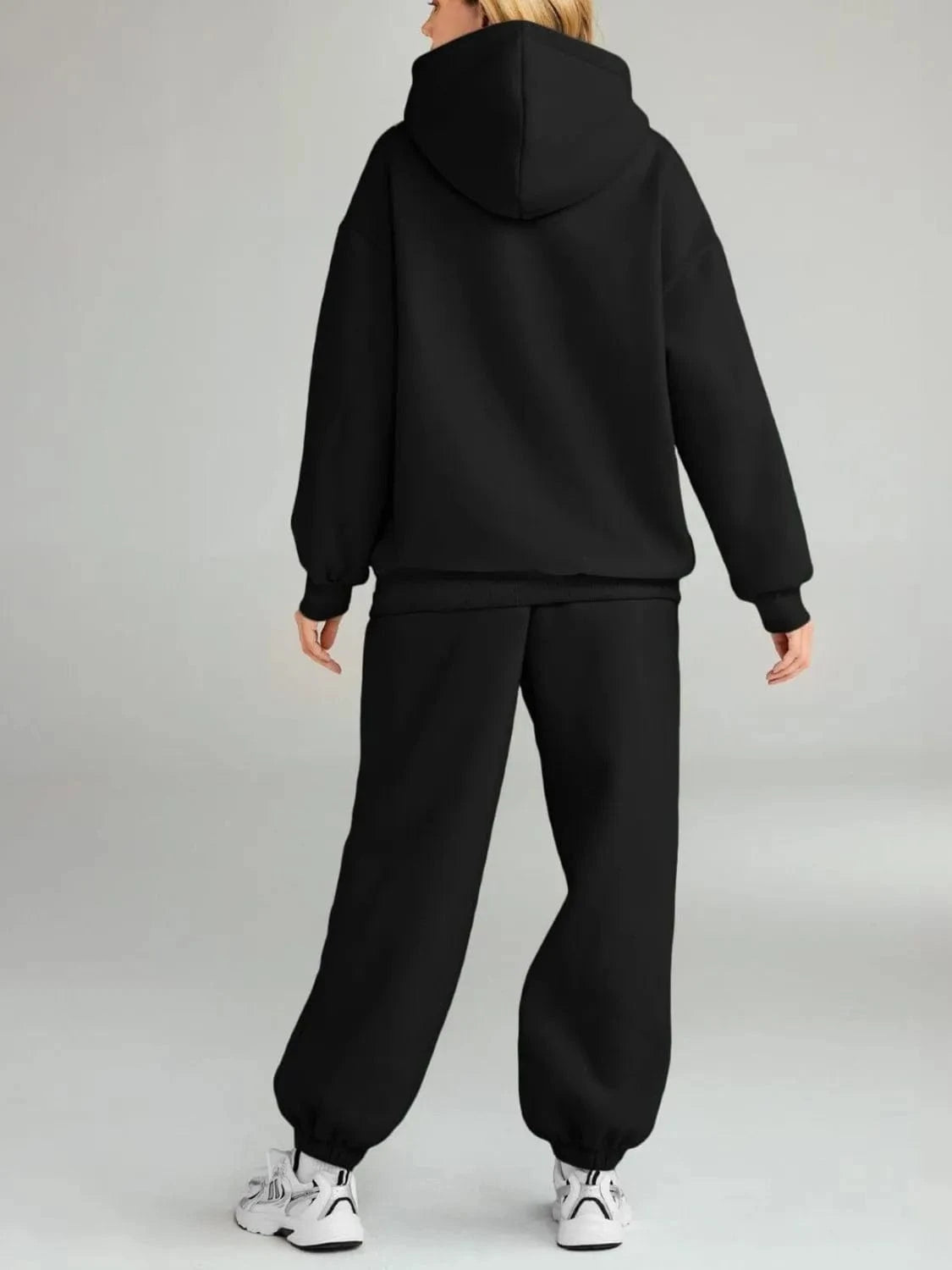 Full Size Kangaroo Pocket Hoodie and Joggers Set Plus Size Two-Piece sets
