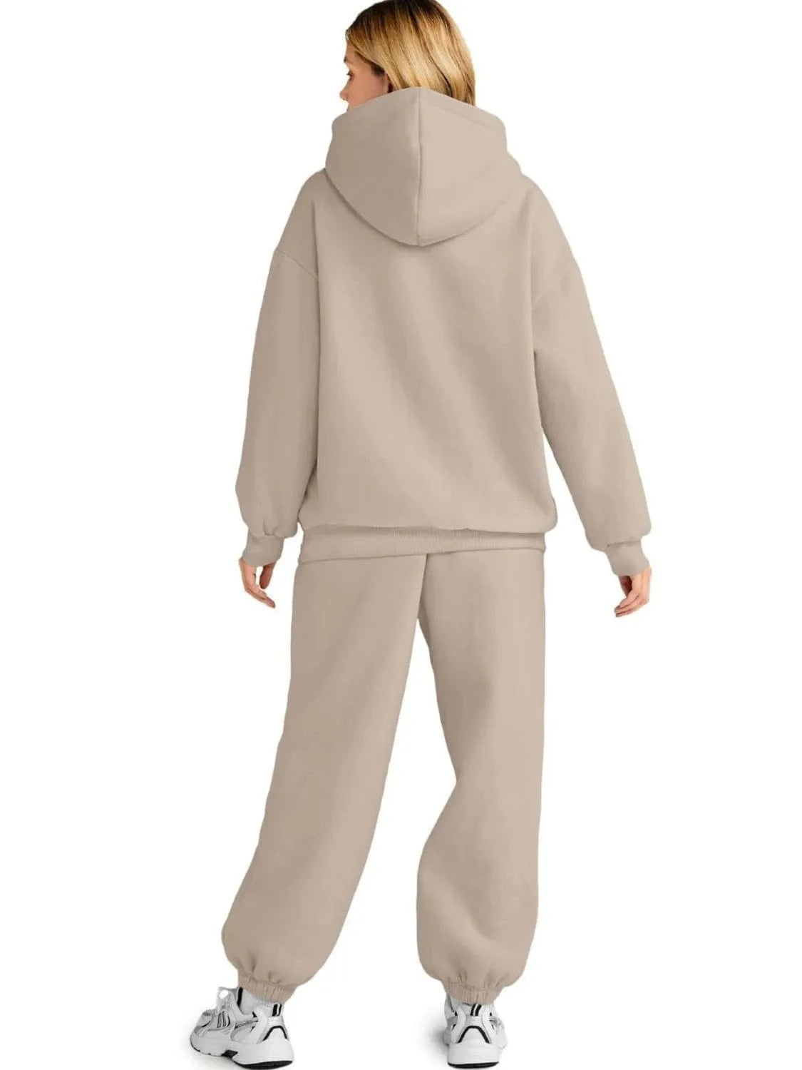Full Size Kangaroo Pocket Hoodie and Joggers Set Plus Size Two-Piece sets