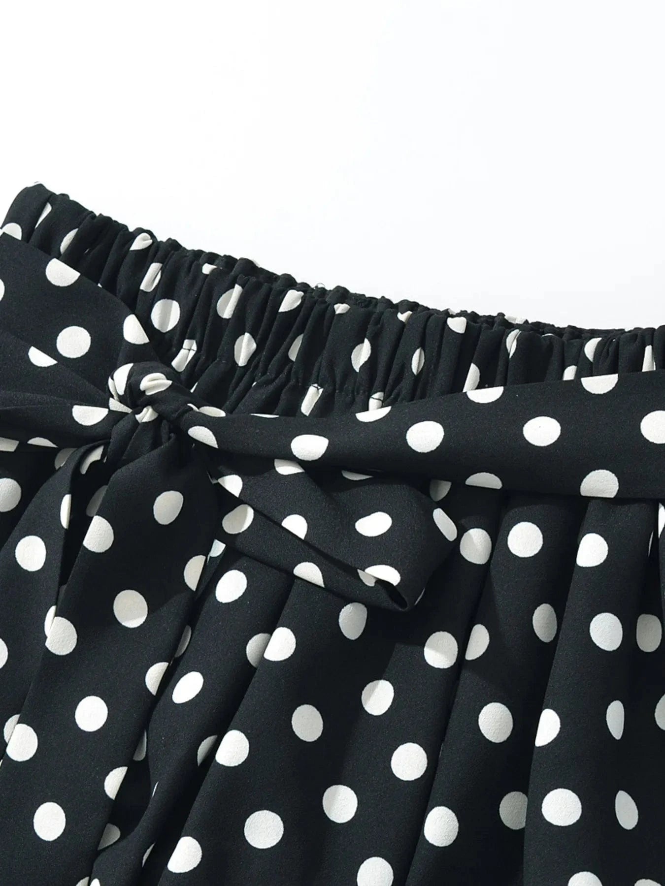 Polka Dot One-Shoulder Top and Mini Skirt Set Two-Piece sets