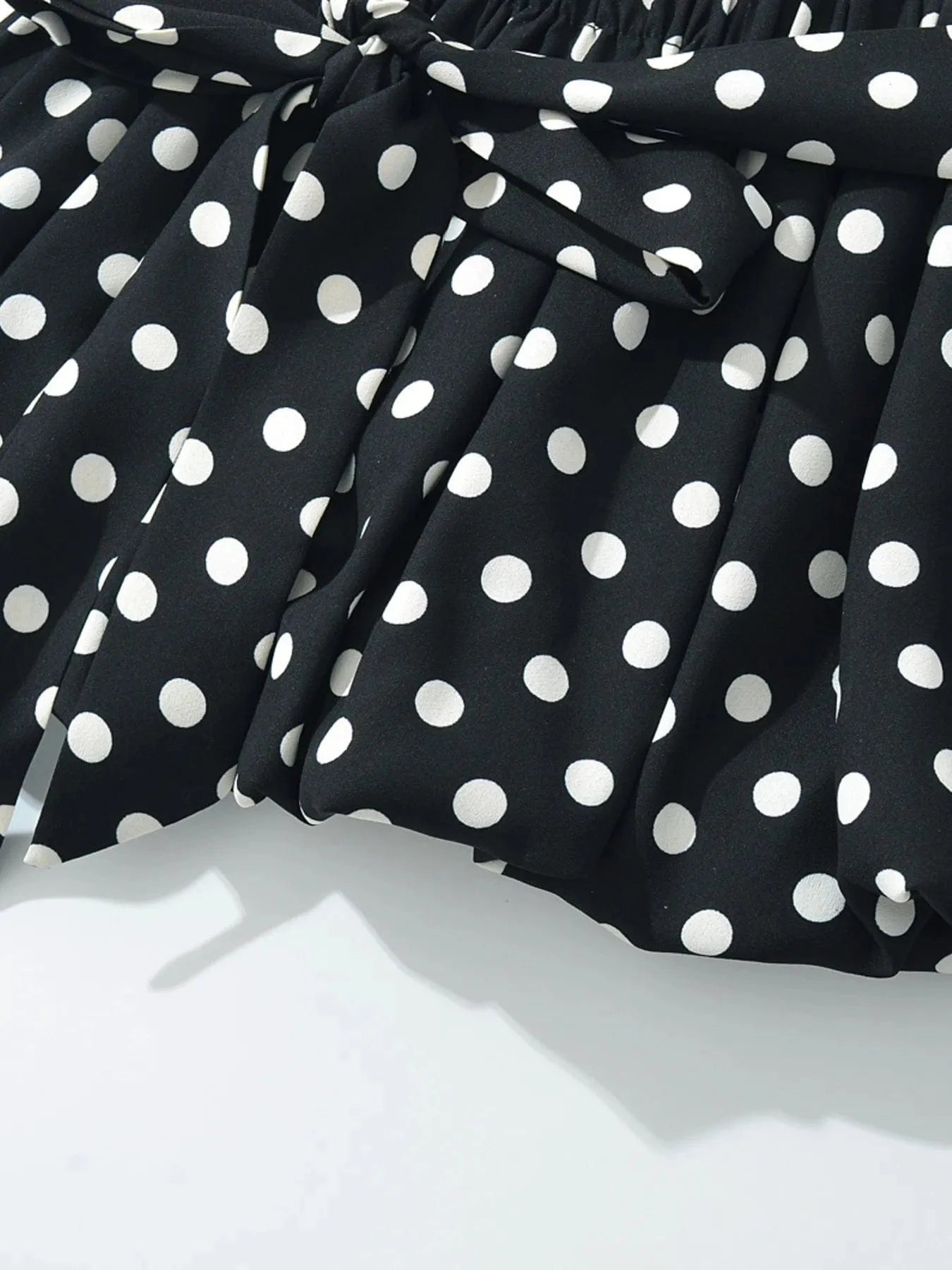 Polka Dot One-Shoulder Top and Mini Skirt Set Two-Piece sets
