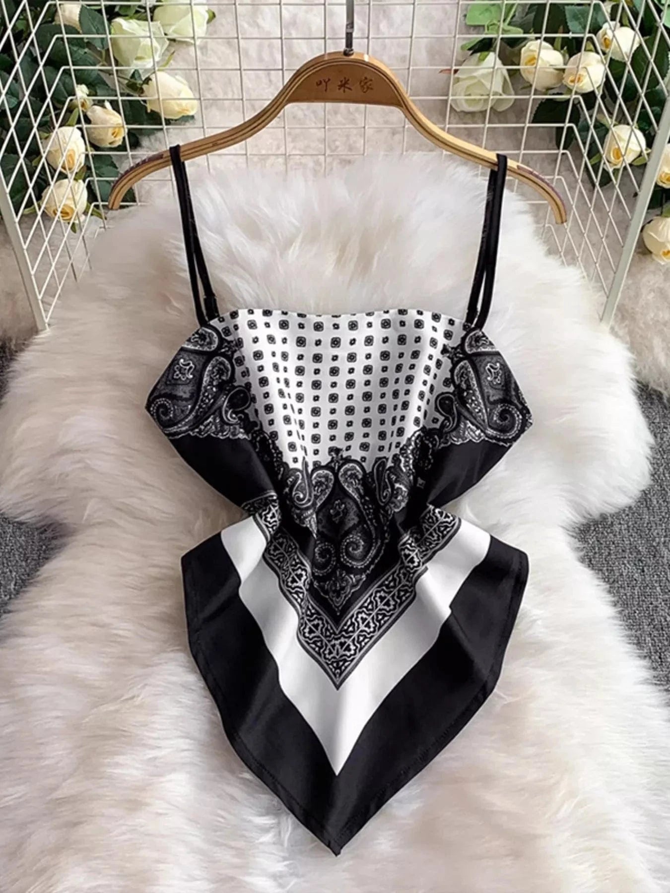Tie Back Printed Cami and Pants Set Two-Piece sets
