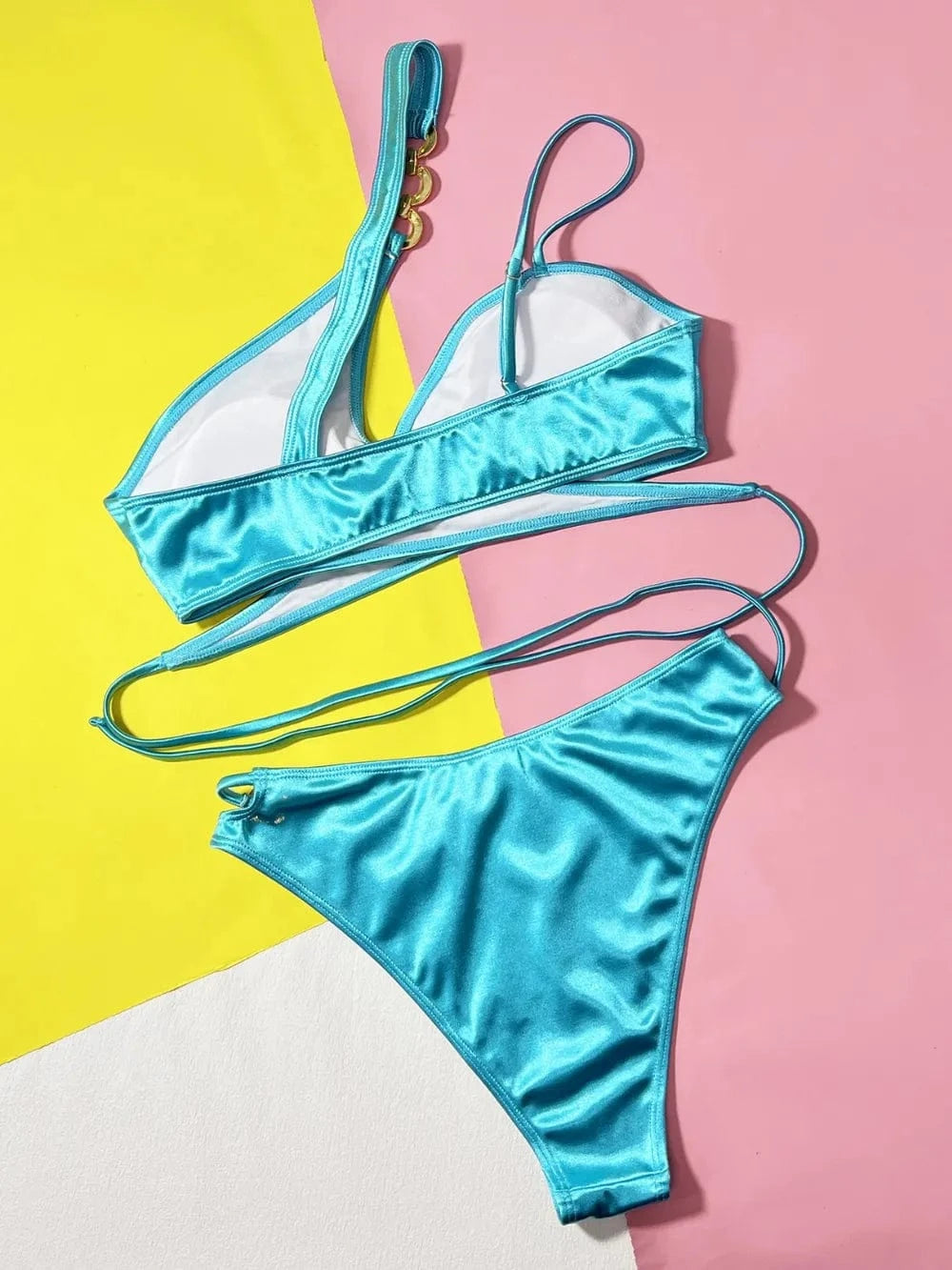 Chain Detail Crisscross Bikini Set Various Bikini
