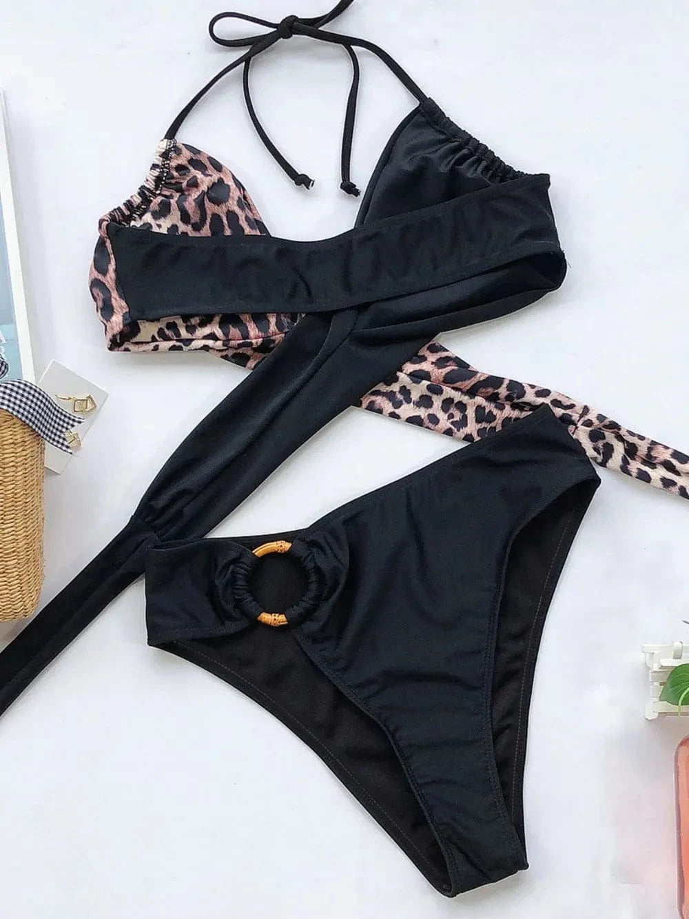 Halter Neck Two-Piece Bikini Set Various Bikini
