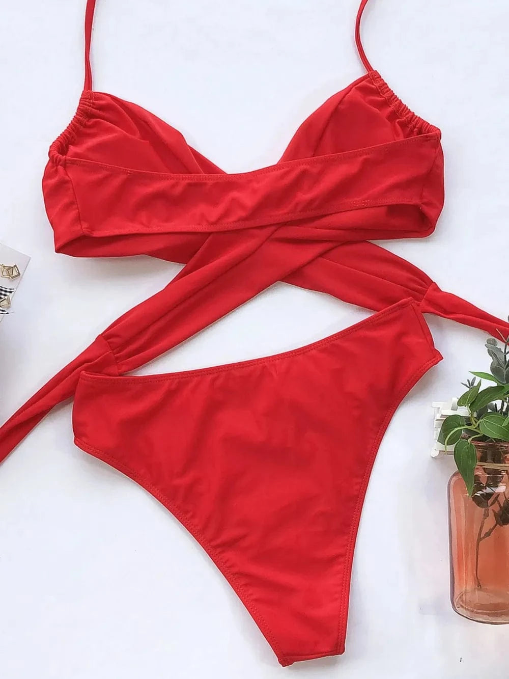 Halter Neck Two-Piece Bikini Set Various Bikini
