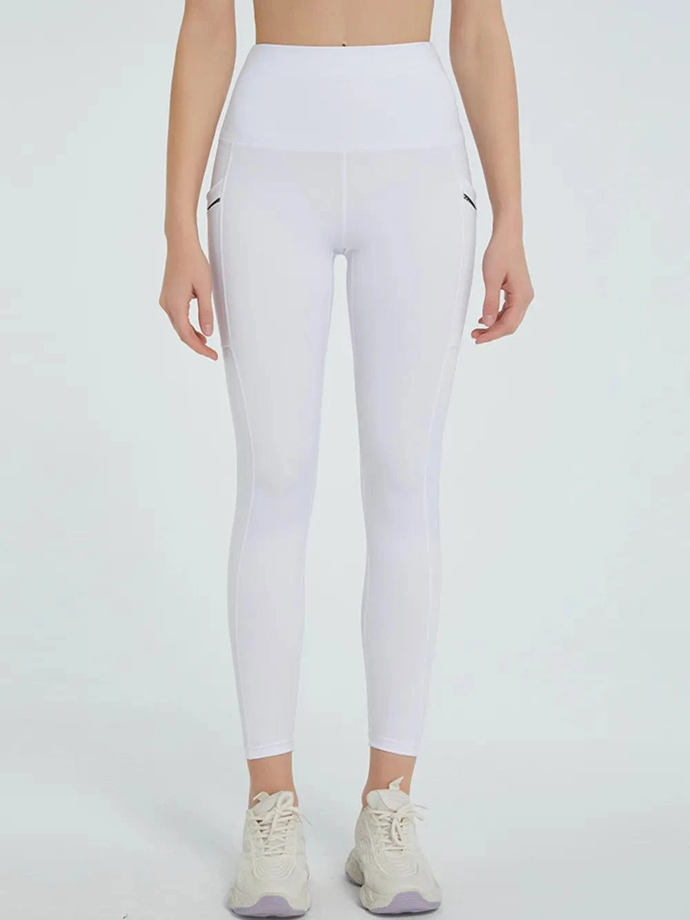White High Waist Active Leggings