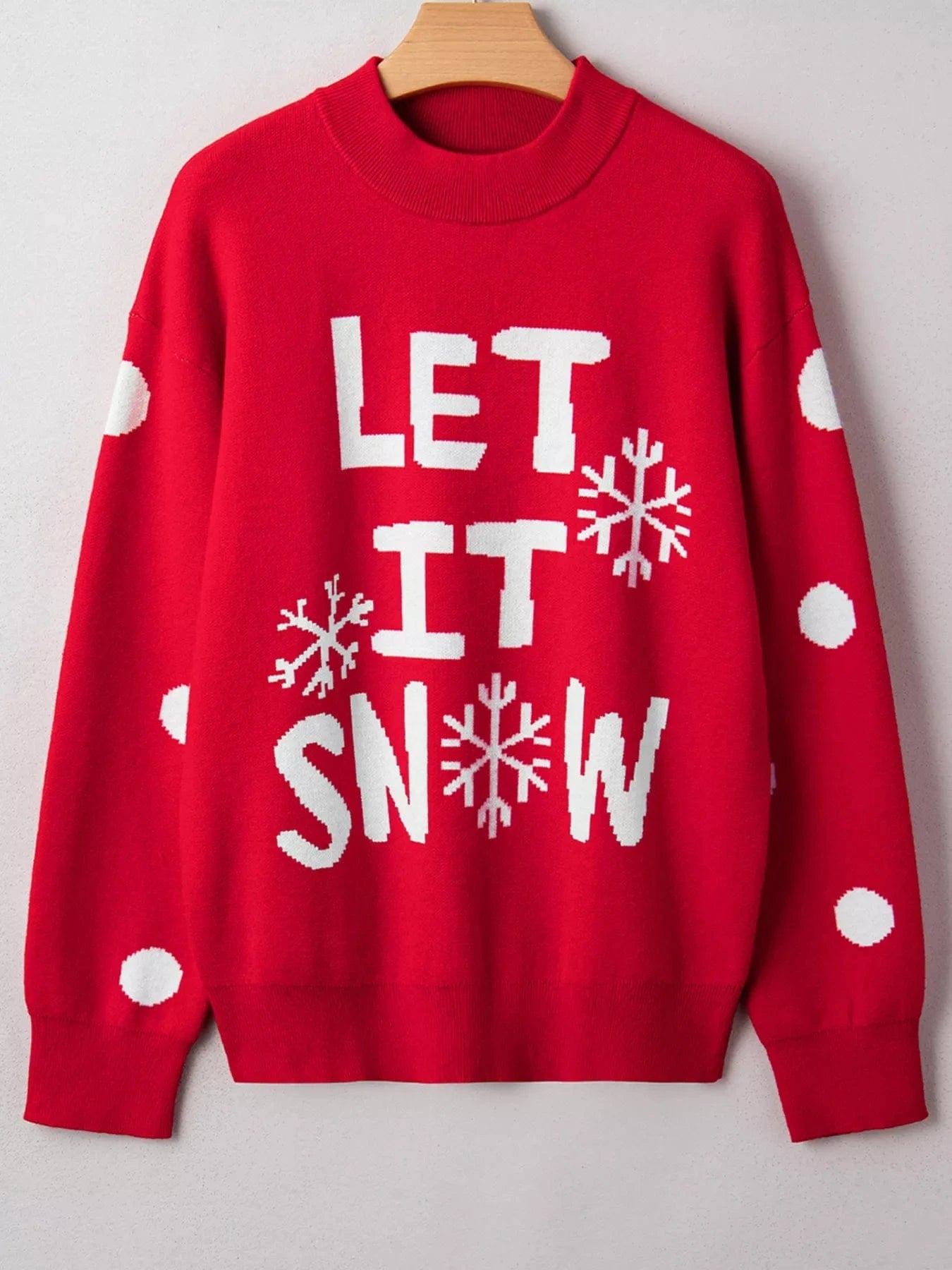 Women tops LET IT SNOW Christmas Loose Sweater LET IT SNOW Christmas Loose Sweater