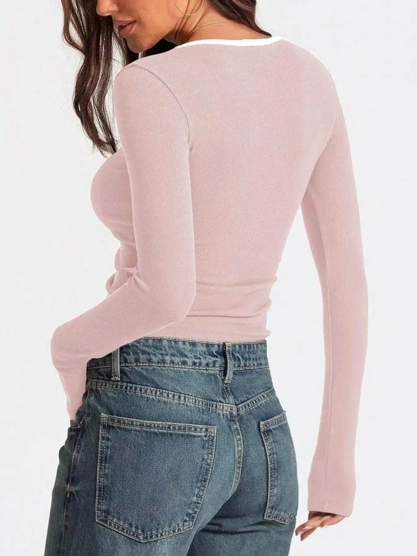 Women tops Scoop Neck Long Sleeve T-Shirt Scoop Neck Long Sleeve T-Shirt