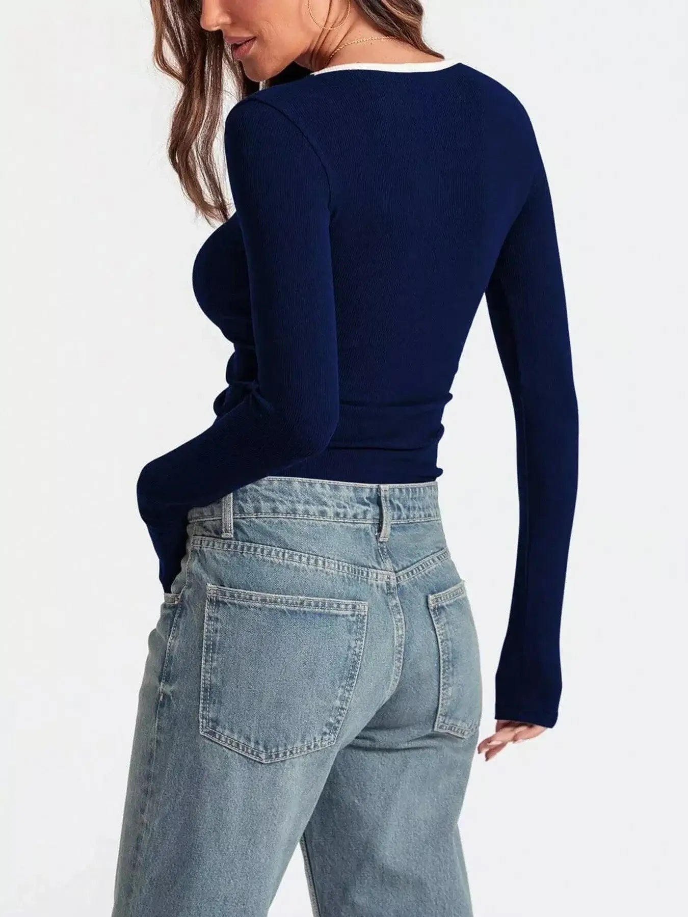Women tops Scoop Neck Long Sleeve T-Shirt Scoop Neck Long Sleeve T-Shirt