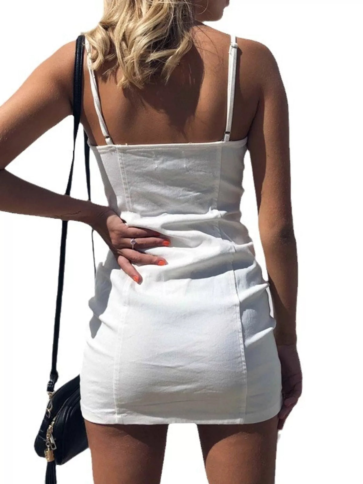 Abito mini aderente con zip frontale in taglie comode