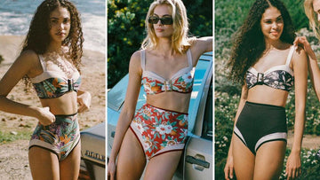 Thick strap high waisted bikinis for big bust support and comfort