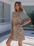 Ivy Lane Leopard Print Short-Sleeve Mini Dress - product view 3