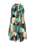 Printed Mock-Neck Mini Dress - product view 2