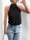 Grecian Neck Flower Bodysuit