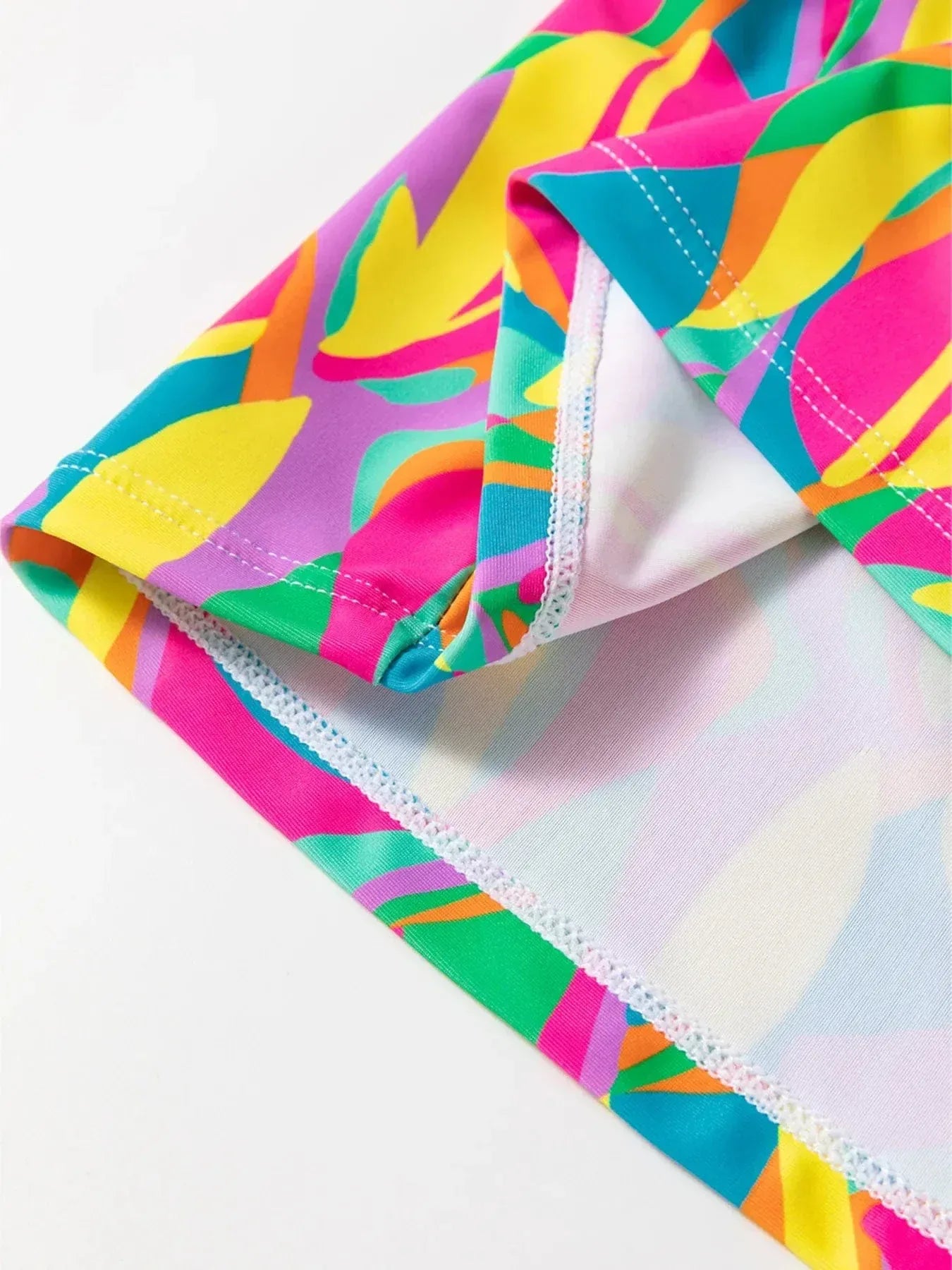 Abstract Print High Waist Bikini Set