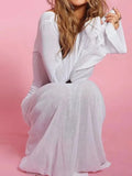 Backless Long Sleeve Maxi Cover-Up