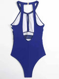Backless Striped One Piece Swimsuit