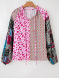boho floral blouse