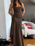 Scoop-Neck Tank Top and Maxi Skirt Set