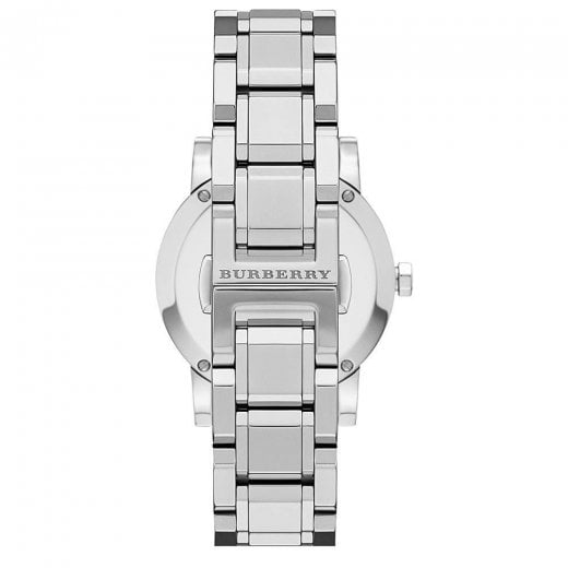 Orologio da donna Burberry BU9125 The City con quadrante in madreperla e diamanti
