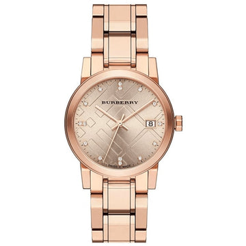 Burberry BU9126 Diamond Check Rose Gold Watch