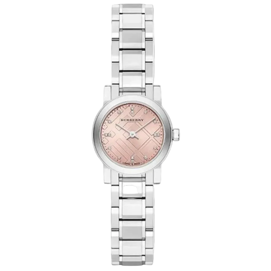 Burberry The City Diamond Pink Dial Ladies Watch BU9223