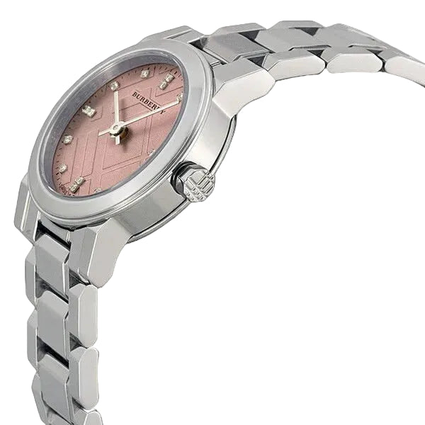 Burberry The City Diamond Pink Dial Ladies Watch BU9223